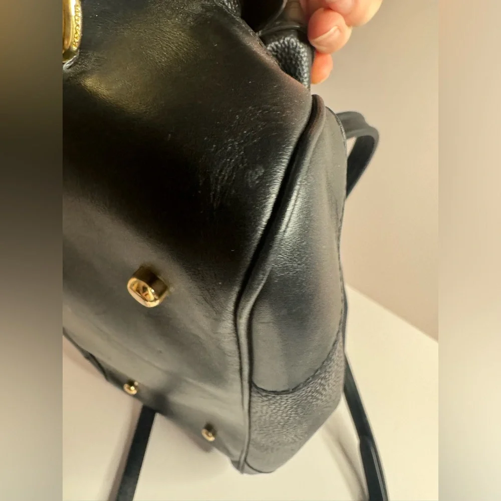 #215 Coach Lane Black Leather Satchel - Picture 12 of 16